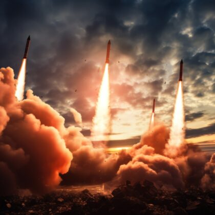 Vecteezy Terrifying Ballistic Missiles Streaking Across The Sky 33237693 420x420